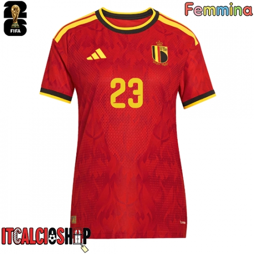 Belgio Michy Batshuayi #23 Prima Maglia Femmina Mondiali 2026 Manica Corta
